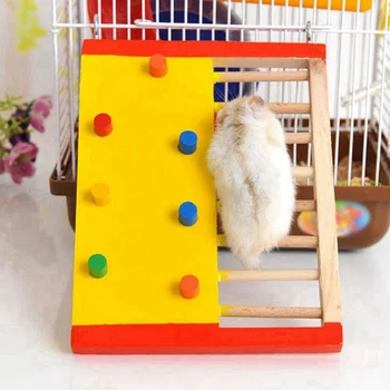 

Color Hamster Climbing Natural Wooden Climbing Ladder Climbing Toy Little Pet Running Accessories