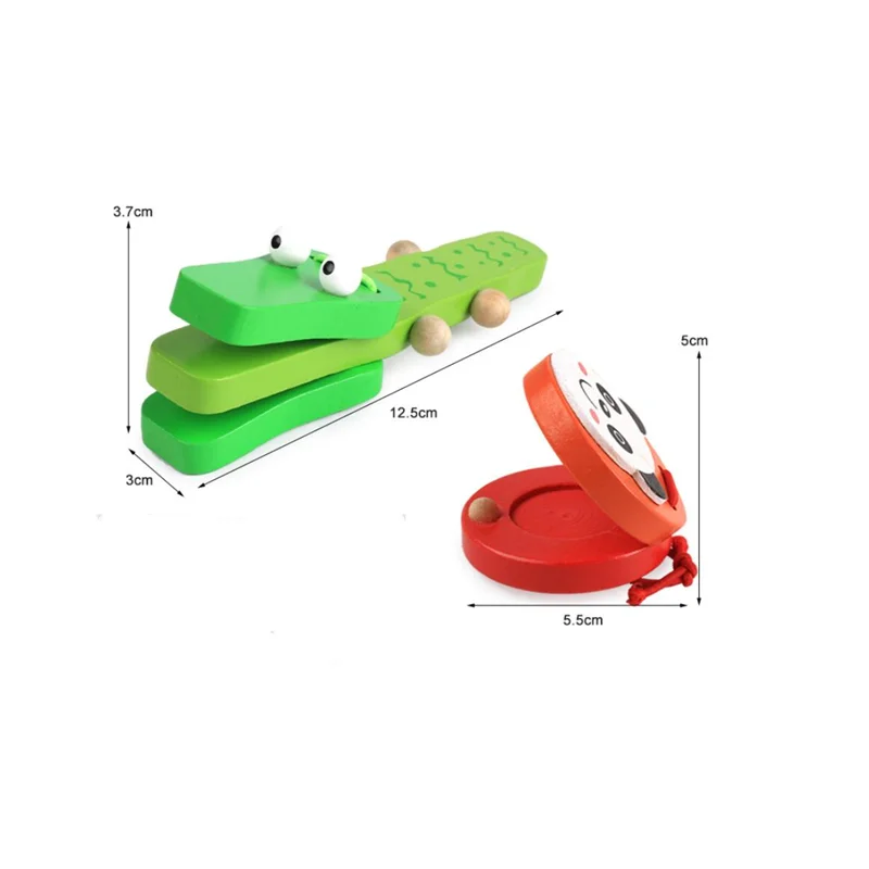 Детские милые деревянные кастаньеты Музыкальные инструменты для ребенка Хлопушка ручка Музыкальные инструменты игрушки развивающие игрушки для детей