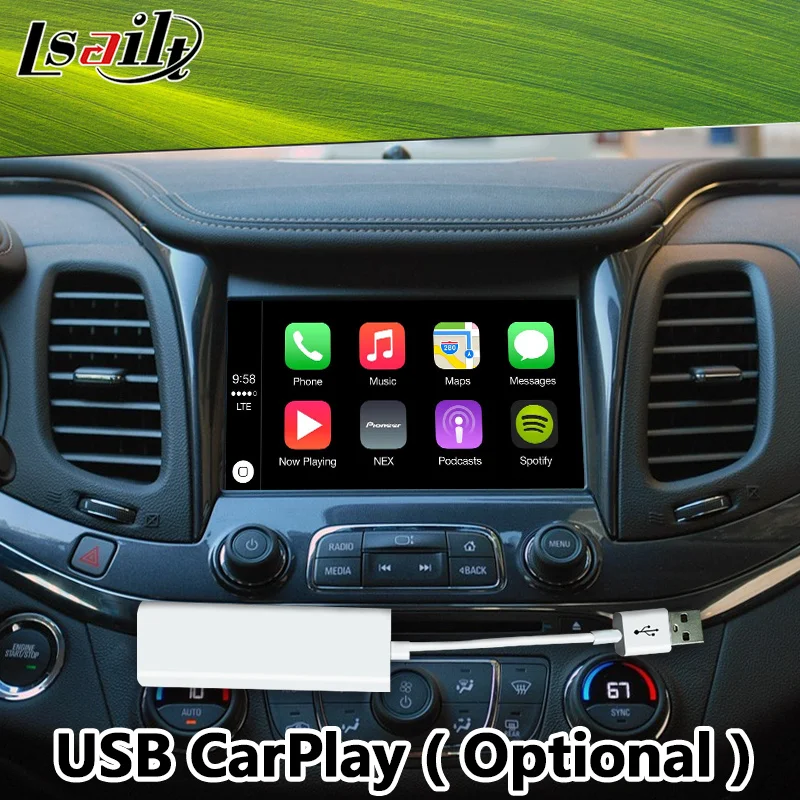 Мультимедийный видеоинтерфейс Lsailt CarPlay и Android для Chevrolet Impala 2014 2019 с gps навигацией