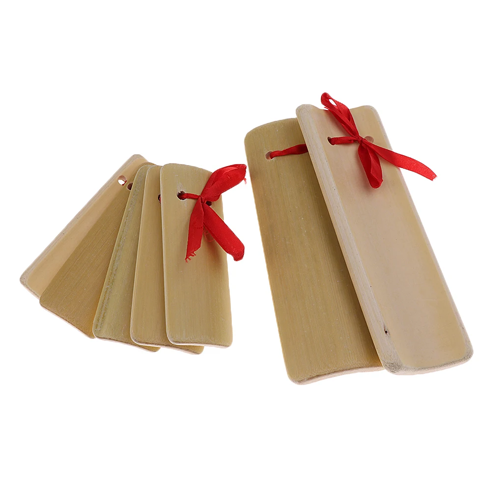 

2 Pieces Large+Small Handcrafted Hand Clappers Kids Musical Instrument Toy
