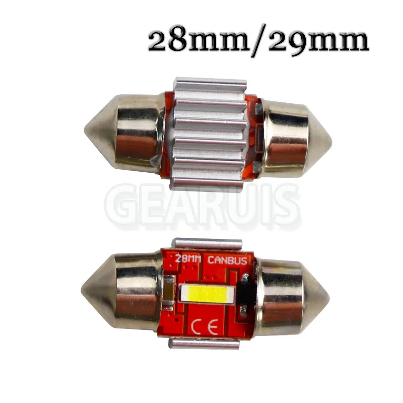100X C5W CANBUS Error free C10W светодиодный 3030 2 Вт 1860 чипы 3W светодиодный 28 мм 29 мм автомобиль гирлянда светильник внутренний купол лампа для чтения лампы 12V - Испускаемый цвет: 28MM 1860 white