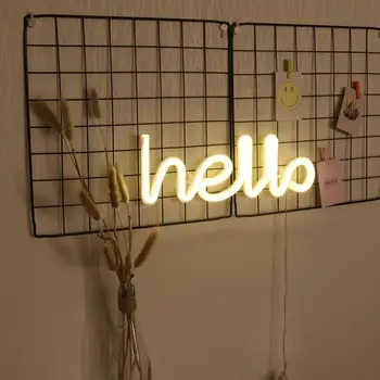 

Fashion Neon Sign Light Battery Alphabet Birhthday Gifts Photography LED Neon Light Neon Light USB Hello Wedding Decor Kids