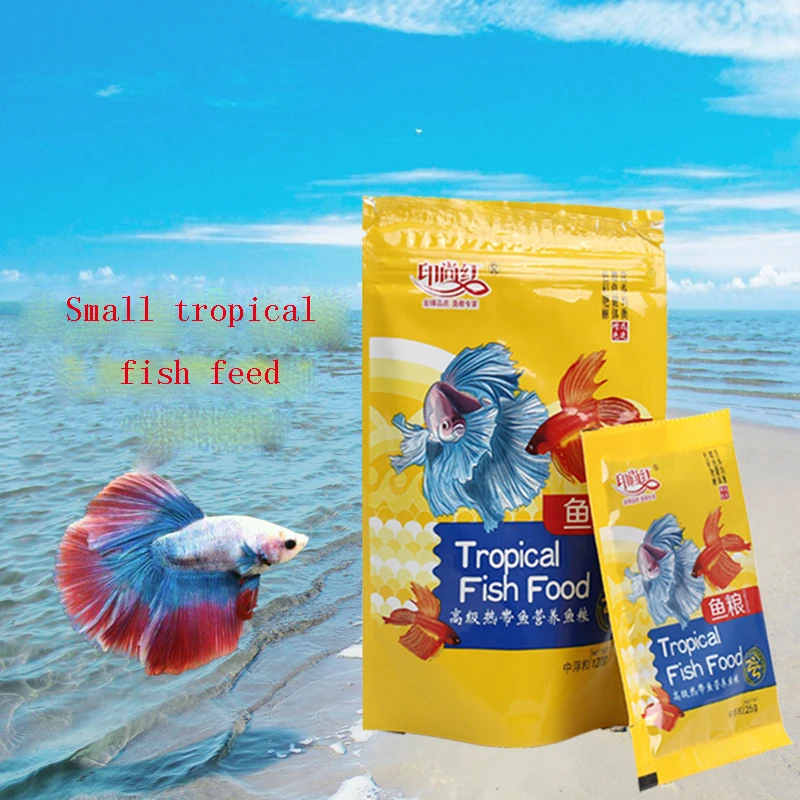 New Fish Feed Small-sizedl tropical fish Pellet Cold Terrapin Koi Goldfish Guppy fighting Small Packing 1pcs 25g | Дом и сад