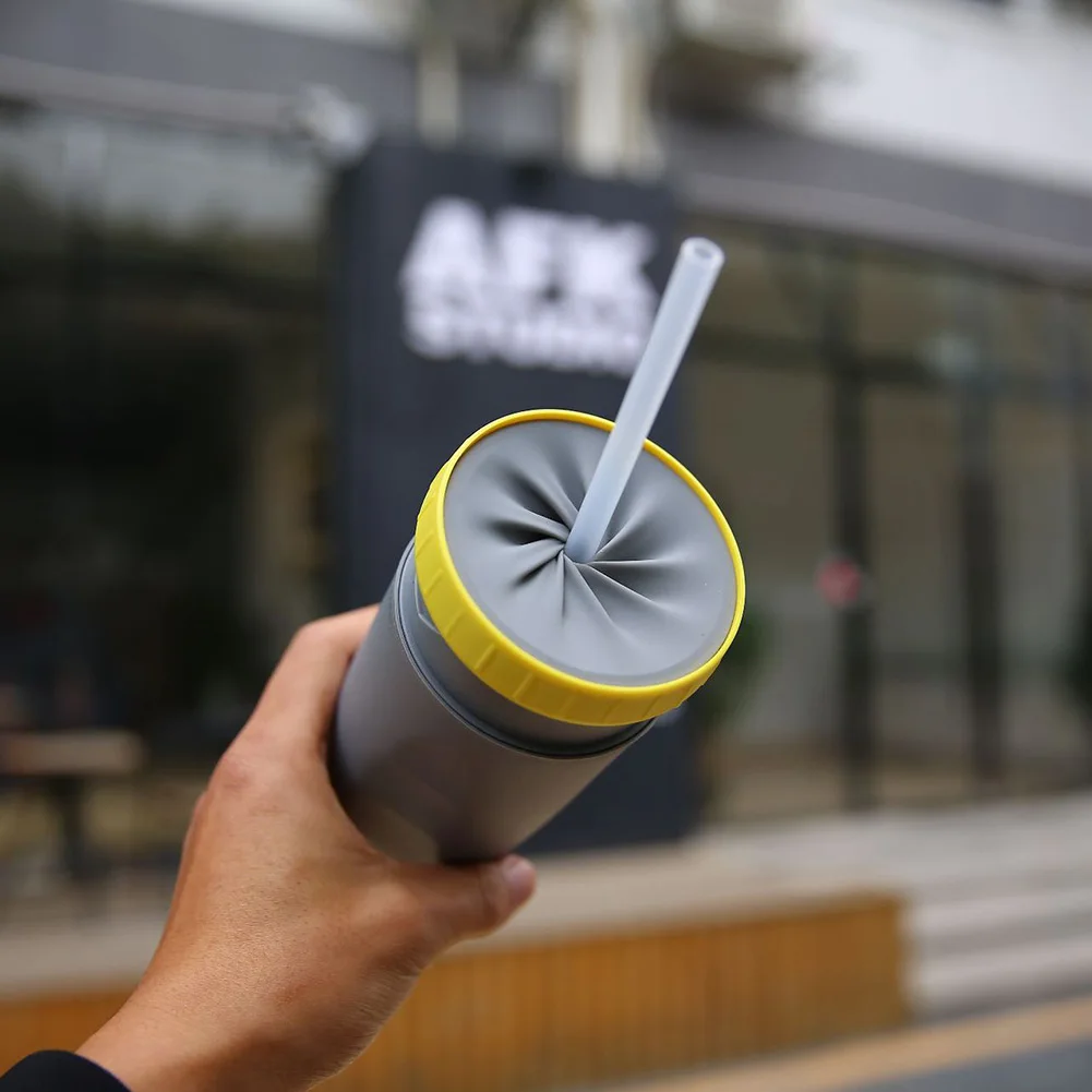 Французский Coverless Twist Cup с переключателем и соломинкой Сиппи портативные бутылки для воды для детей взрослых дропшиппинг FAS