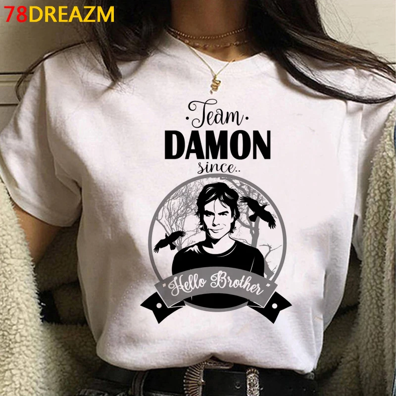 the Vampire Diaries t shirt tshirt women couple  ulzzang casual aesthetic t shirt top tees couple clothes oversized t shirt women Tees