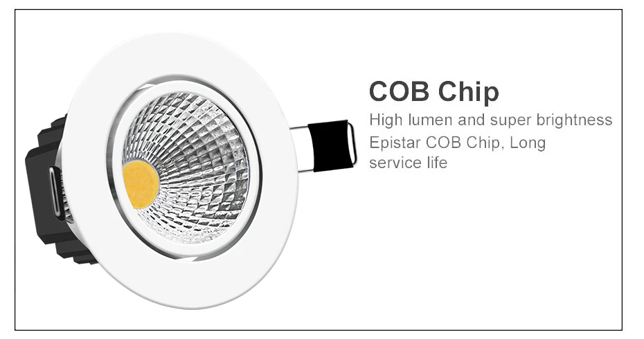[DBF] 4 Colors Dimmable Recessed LED COB Downlight 6W 9W 3000K/4000K/6000K Decoration Ceiling Spot Lamp AC 110V 220V for Kitchen