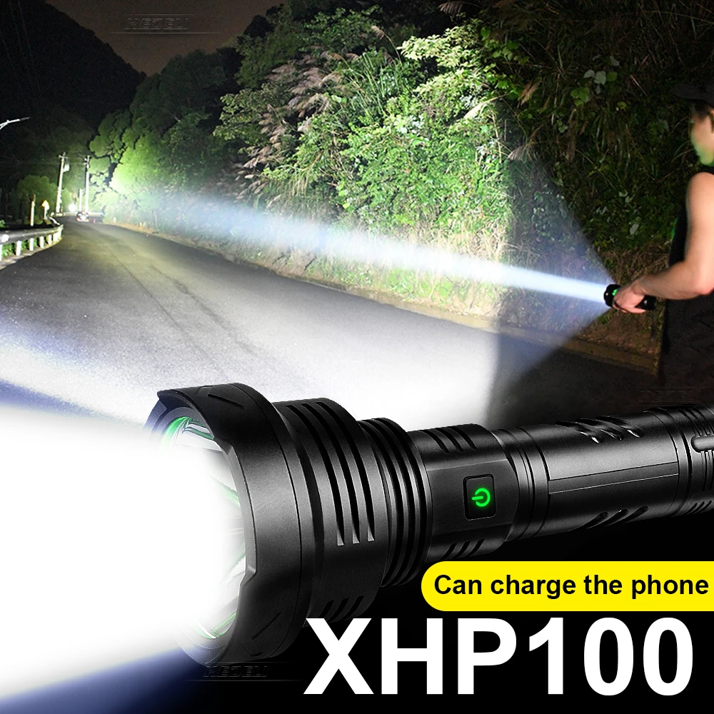 Linterna Led XHP100 superpotente 26650, linterna con flash táctico con zoom, linterna Led brillante XHP90 recargable por USB|Linternas y antorchas| AliExpress