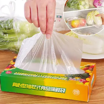 

2 Box/300pcs Disposable Draw-out Storage Bags Useful Sealing Food Storage Pouches Deli Packaging Bag for Home Kitchen