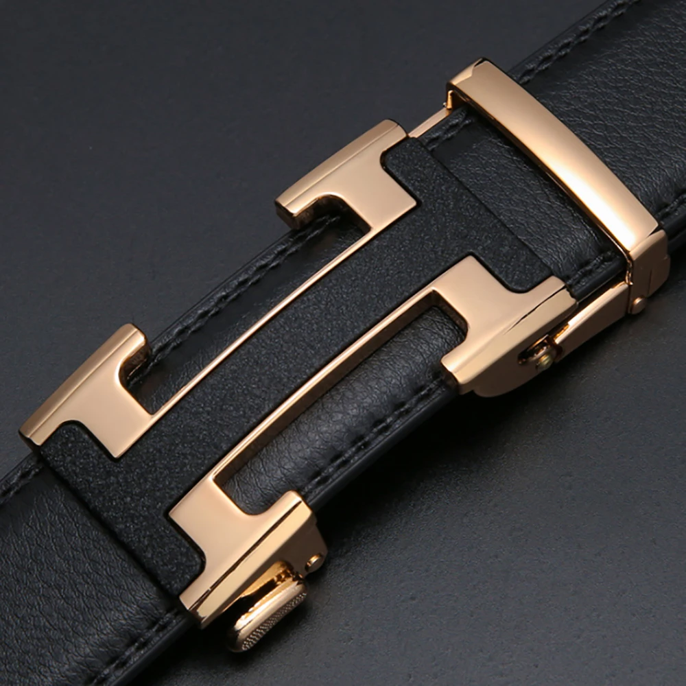 Echain Luxury Vintage Designer H Belts Men High Quality Women Genuine Real Leather Dress Strap Belt for Jeans Cinturones Hombre cowboy belt