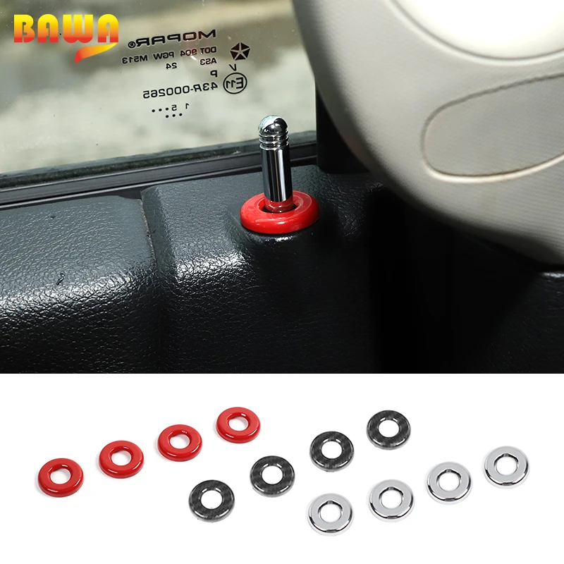 BAWA ABS Car Stickers Door Lock Bolt Decoration Ring Cover Accessories for Dodge Ram 1500 2010-2017 | Автомобили и мотоциклы