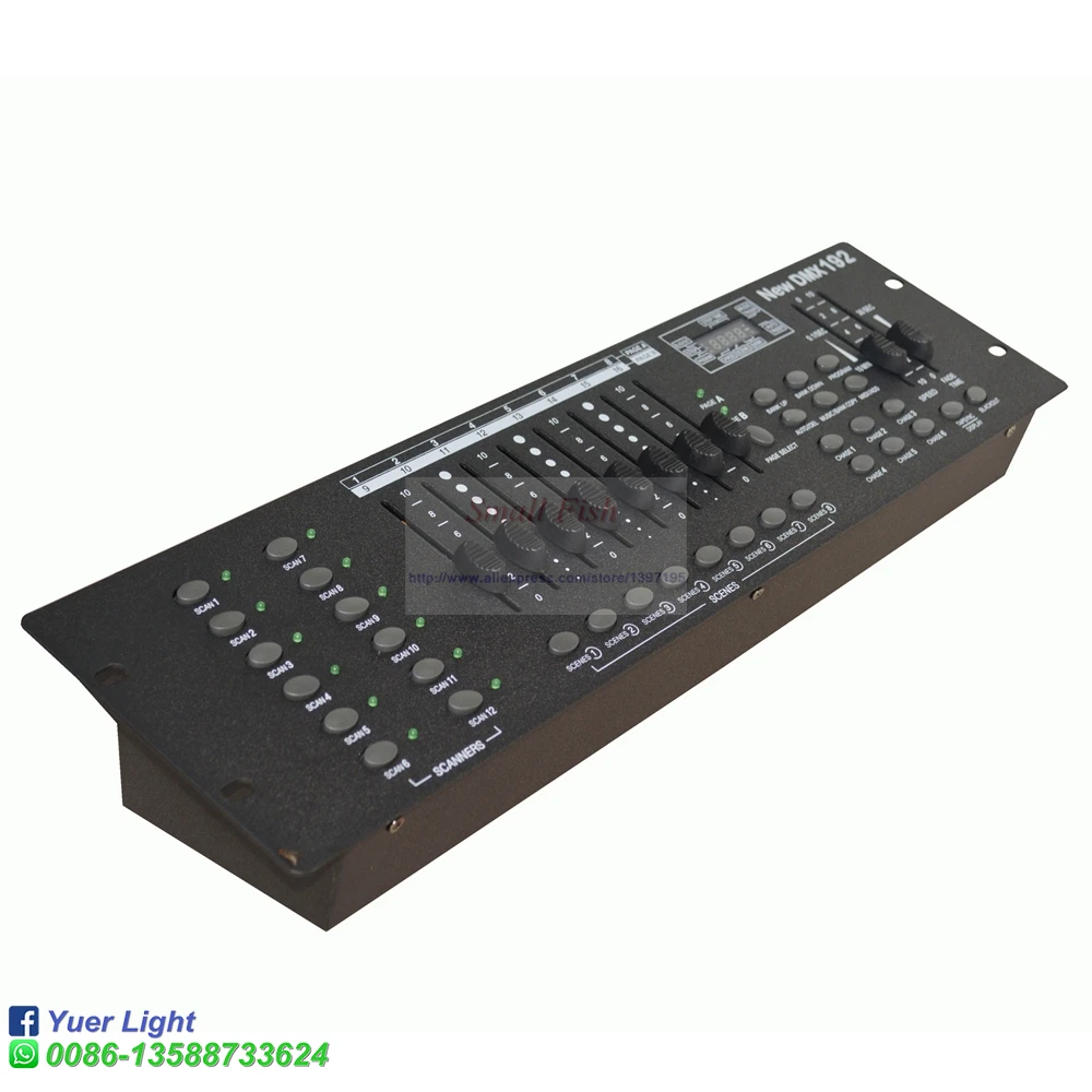 Новинка 192 каналов Универсальный DMX 512 контроллер сценического освещения контроллер DJ оборудование консоль DHL FedEx