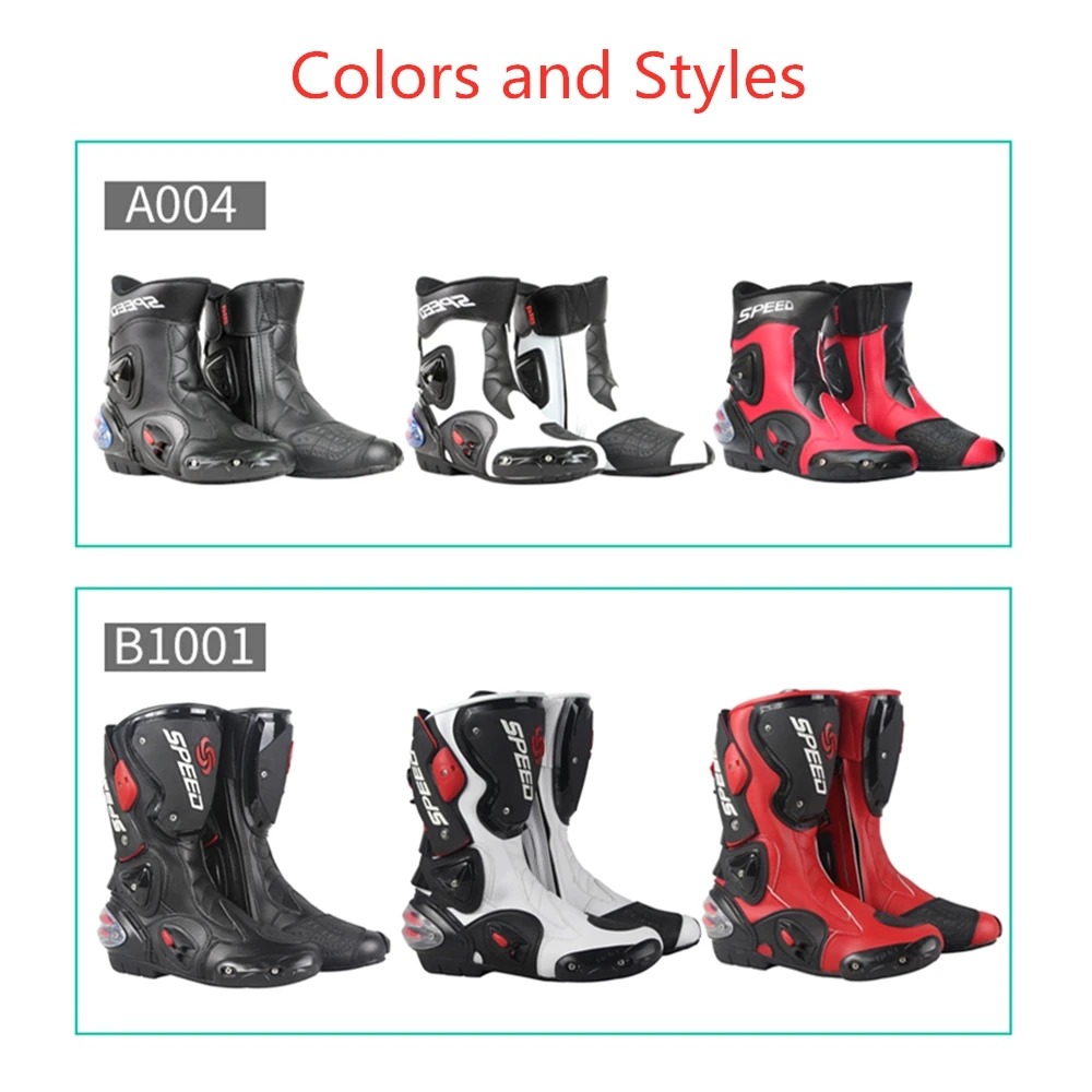 PRO BIKER SPEED Motorcycle Boots Men Woman Motocross Off-Road Motorbike Rider Racing Shoes Moto Riding Protective Boots B1001 motorcycle shoes motorcycle rain boots motorcycle boots safety shoes mens shoes