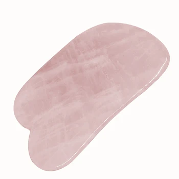 

Rose quartz Massage powder crystal Natural Rose Quartz Guasha Scraping Beauty Kit Simming Arm Leg V Facial Plate