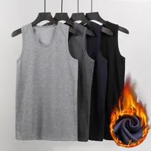 Зимний мужской внутренний жилет теплый жилет Топ Мужская майка 1446