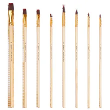С плоской головкой, круглый носок 7 шт./8 шт. журнала серии кисти набор для начинающих взрослых профессиональное искусство картина написанная акварелью ручка комплект, принадлежности для живописи