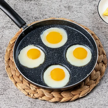 

Four- holes Frying Pot Thickened Omelet Pan Non-stick Egg Pancake Steak Pan Cooking Egg Ham Pans Breakfast Maker Cooking Pot