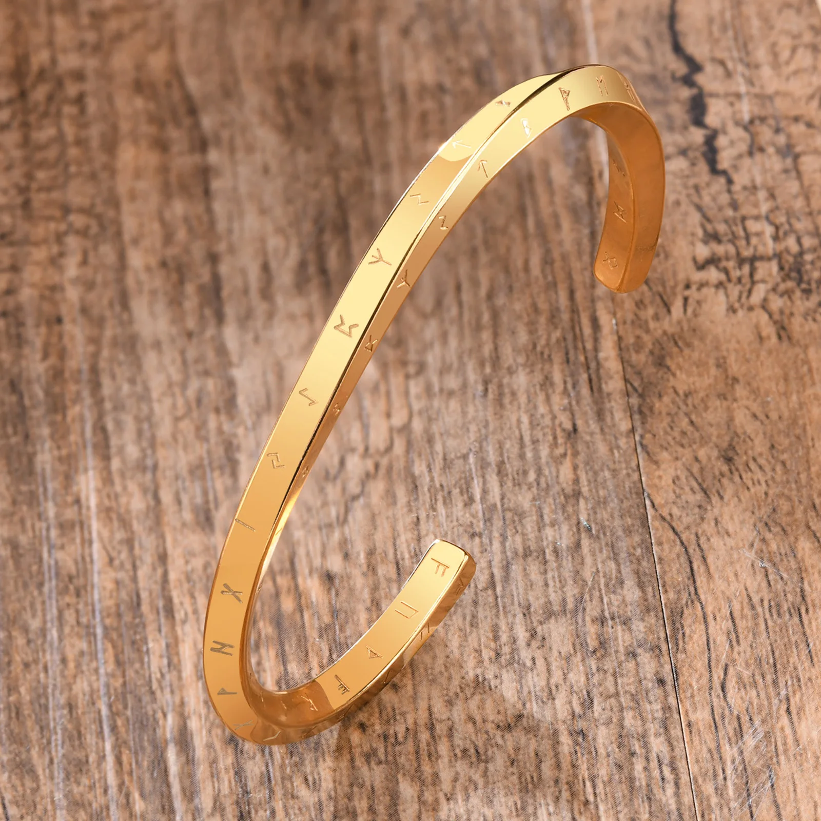 Metal Bracelet Stainless Steel Bracelet Nordic Runes Bangles Men Bracelet Stainless steel Twist Mobius Bangle Bracelets Male Jewelry