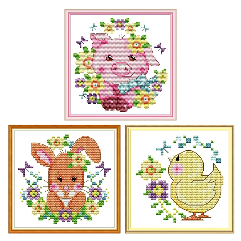 Набор для вышивки крестиком Joy Sunday Happy Farm 11CT 14CT сделай сам ткань ручной работы
