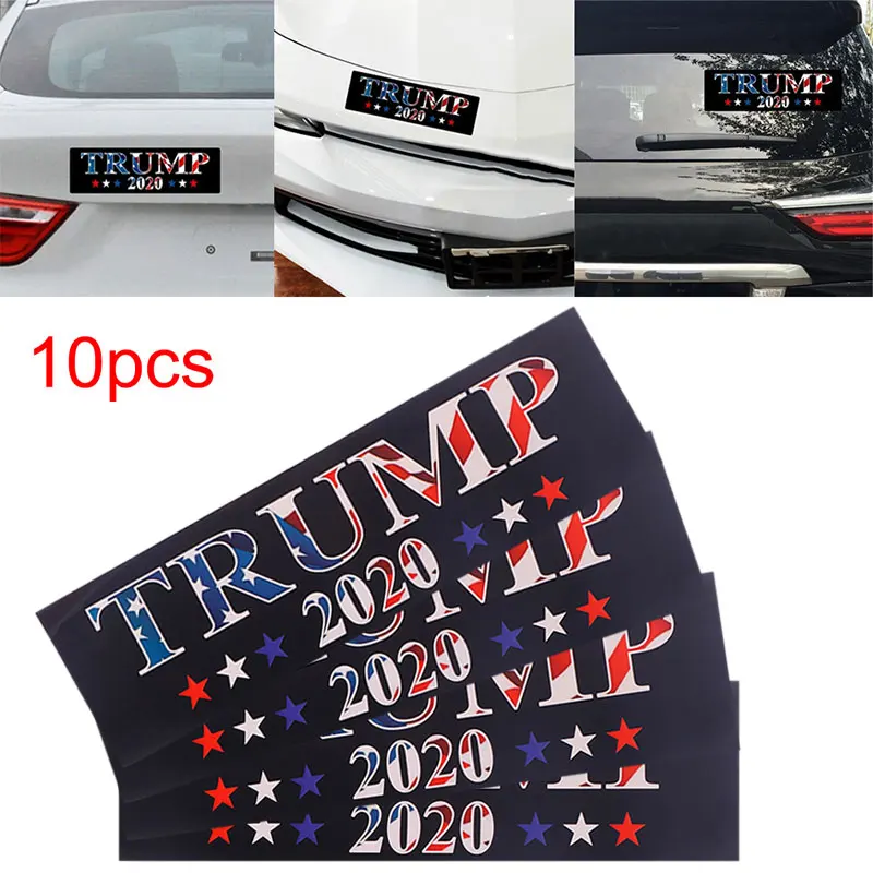 

Creative Car Stickers 10pcs Donald Trump Motorcycle Truck Head Graphics Decals Black Auto Stickers