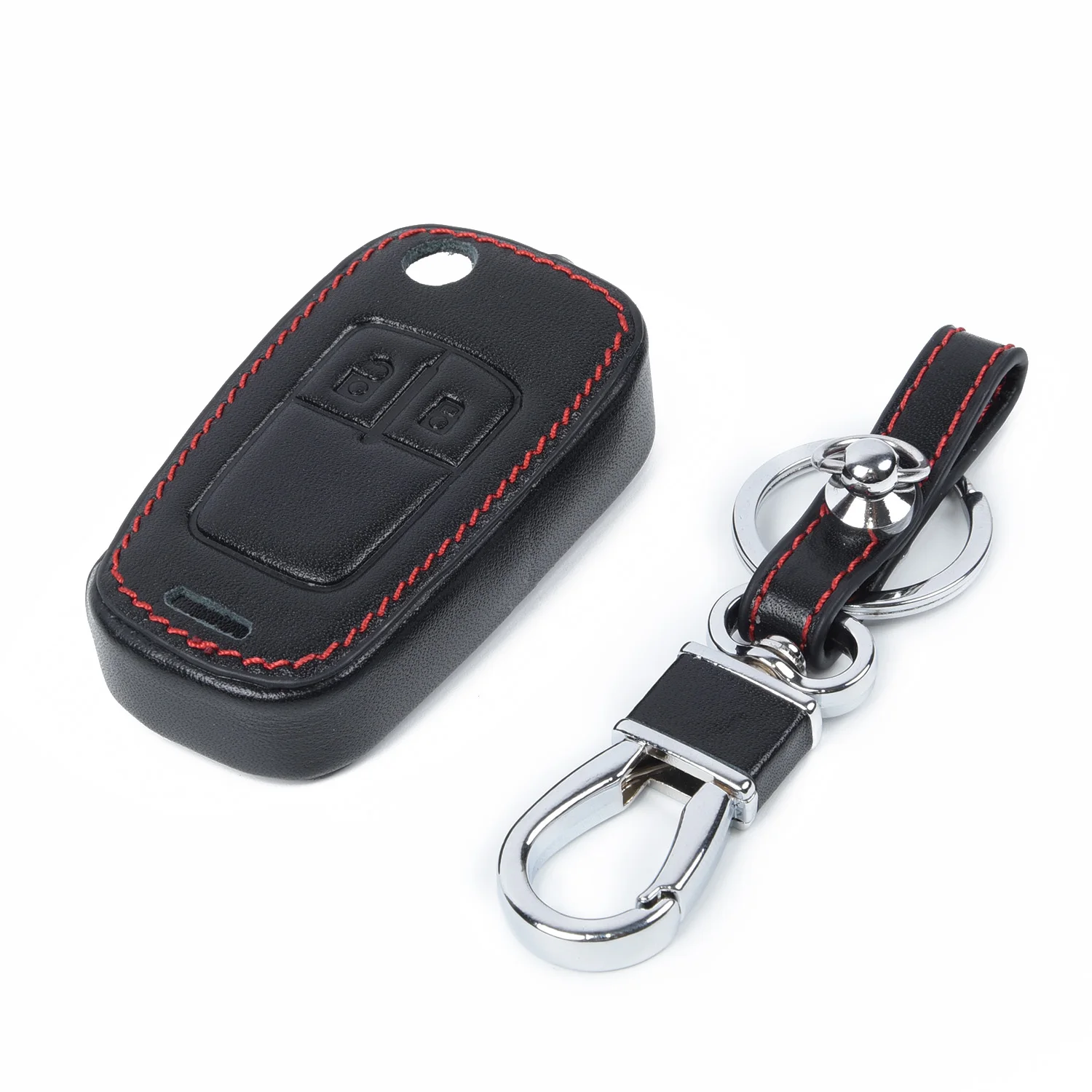 

1x 2-Buttons Car Remote Control Leather Key Case For Opel Astra J Corsa D Zafira