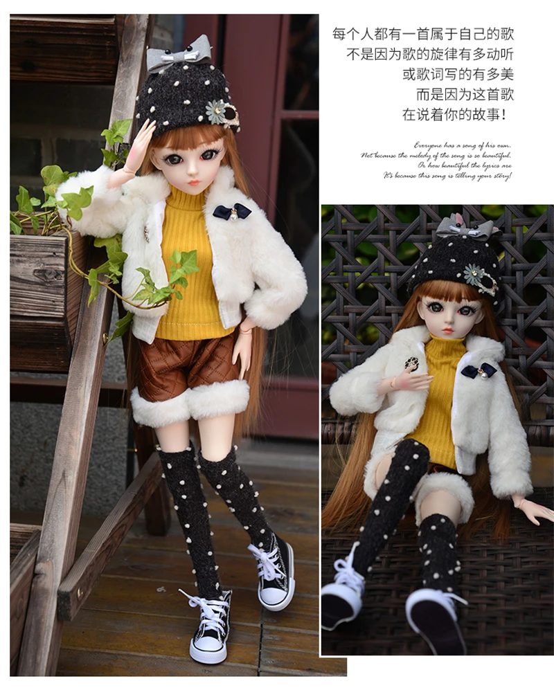 Новое поступление 1/3 BJD кукла 60 см полный набор макияжа BJD/SD кукла для девочек подарок на день рождения и Рождество