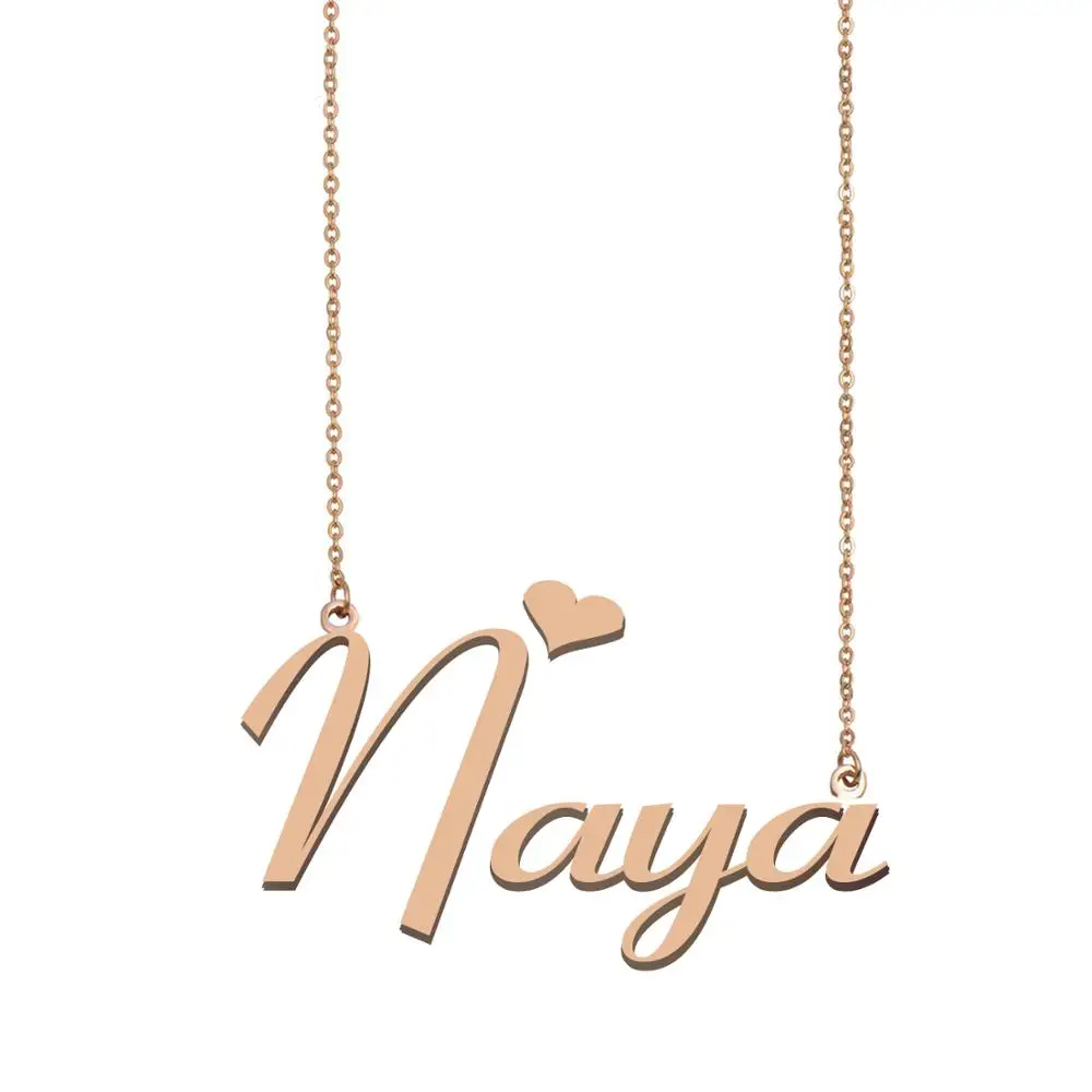 

Naya Name Necklace Gold Custom Personalized for Women Girls Gold Stainless Steel Jewelry Best Friends Birthday Mother Gift
