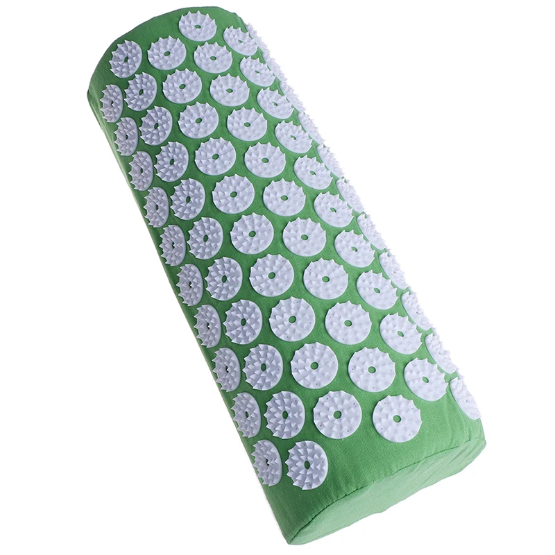 Acupuncture Massage Yoga Mat Cushion Mat Pillow Yoga Mat Body Muscle Tension Spike Pad Massage Cushion with Pillow - Цвет: green