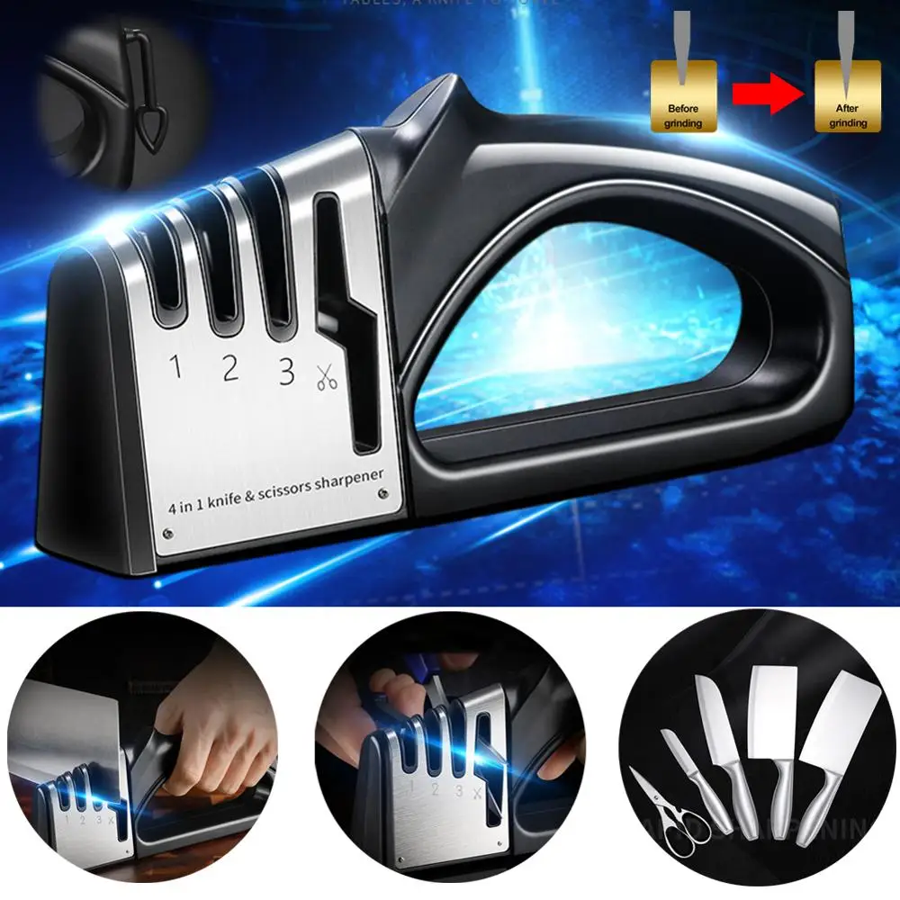 4 in 1 Knife Sharpener 4 in 1 Diamond Coated&Fine Rod Knife Shears and Scissors Sharpening stone System Stainless Steel Blades
4 in 1 Knife Sharpener 4 in 1 Diamond Coated&Fine Rod Knife Shears and Scissors Sharpening stone System Stainless Steel Blades