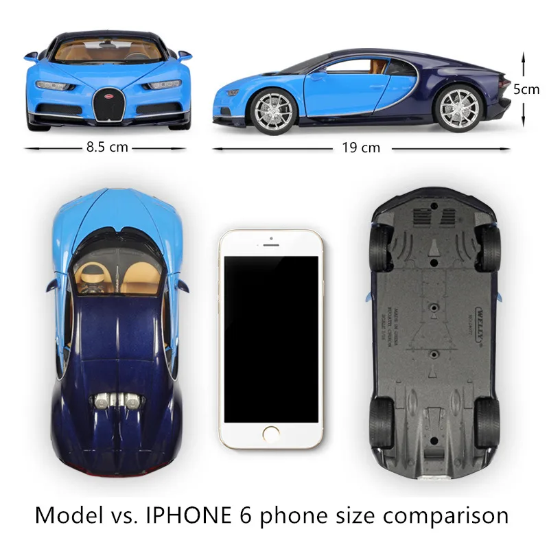 Модель спортивного автомобиля WELLY 1:24 Bugatti Chiron модель из сплава декоративная