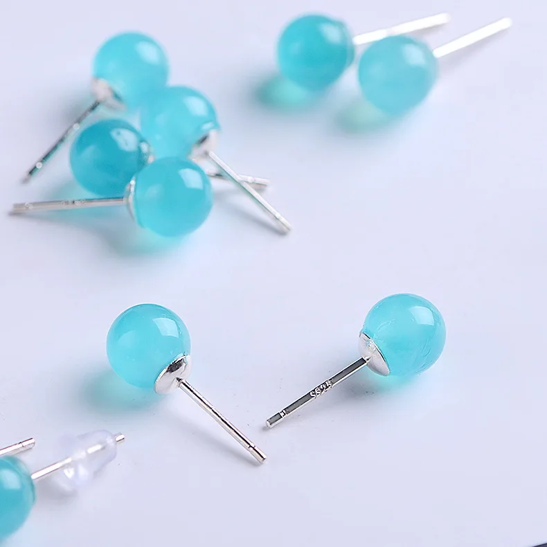 Natural ice species Tianhe stone water Studs | Украшения и аксессуары