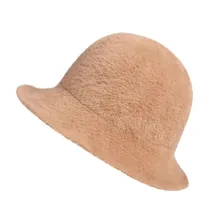 Модная женская Повседневная плюшевая теплая шерстяная шапка, вязанная шляпа, Панама, шляпа от солнца, Панама, пляжная шляпа, солнцезащитные вечерние уличные головные уборы, Панама