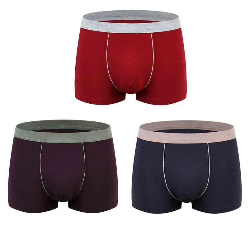 D 3PCS 9XL, большие размеры, мужское нижнее белье, мужские боксеры, много, одноцветные трусы, шорты, мужские хлопковые трусы, дышащие, интимные мужские боксеры, 4 шт - Цвет: D 3PCS