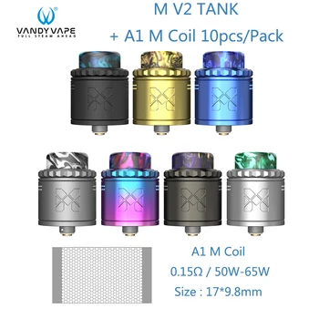 

Vandy Vape M V2 RDA Tank Atomizer With 10pcs KA1 M Coil 0.12ohm 2ml Capacity E-Cigarette Fit for Vandyvape Mod Vape KIT