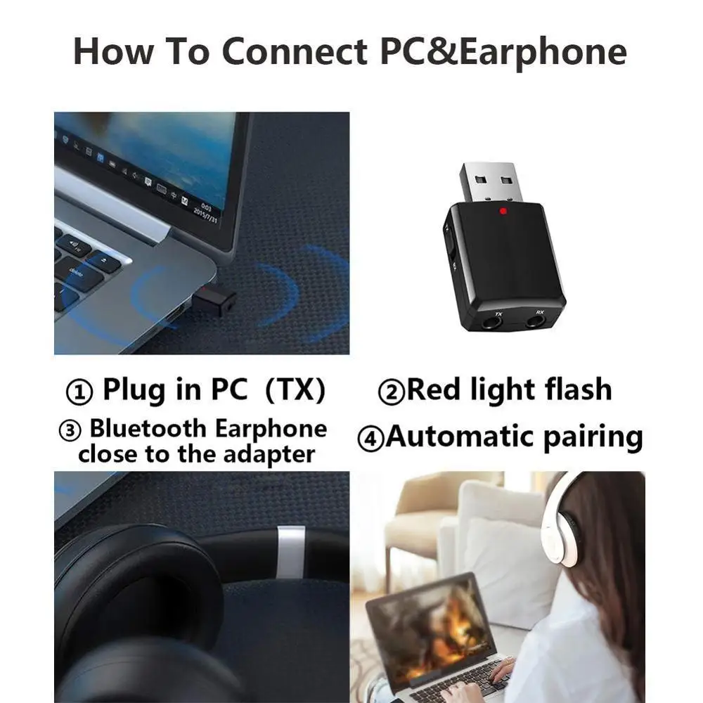 Bluetooth 5,0 аудио приемник передатчик мини стерео беспроводной 3,5 мм Bluetooth AUX Jack USB автомобильный ПК RCA комплект для ТВ адаптер O1L7
