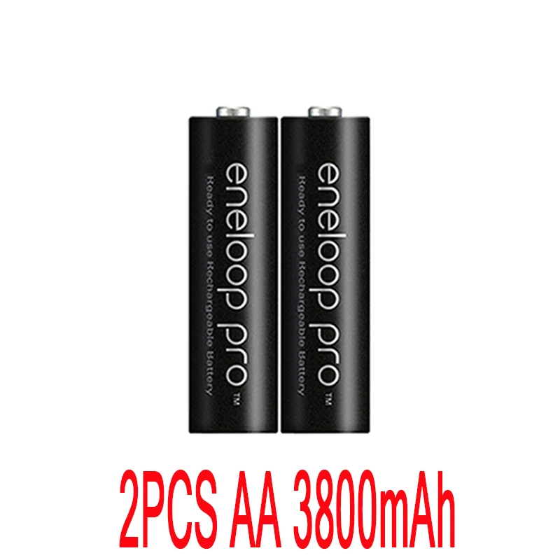 Panasonic eneloop батарея основная батарея Pro AA 3800 MAH 1,2 V Ni-MH камера игрушка Подогрев перезаряжаемая батарея+ зарядное устройство - Цвет: AA2pcs