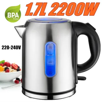 

1.7L Electric Kettle Safety Stainless Steel Portable Travel Water Boiler Heater 220V Large capacity Home Electric Appliance