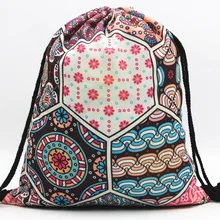 Последняя 3D цифровая сумка со стягивающим шнурком и напечатанным текстом рюкзак сумка Единорог для хранения покупок Drawstring Рюкзак