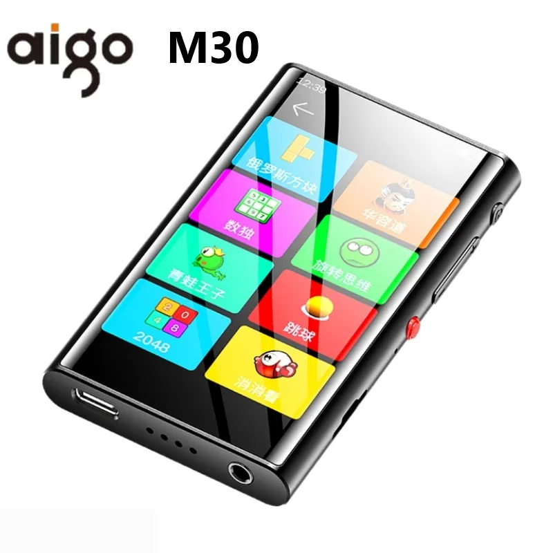 Цифровой музыкальный плеер AIGO M30 Портативный Hi-Fi с сенсорным экраном Bluetooth Mp3 MP4