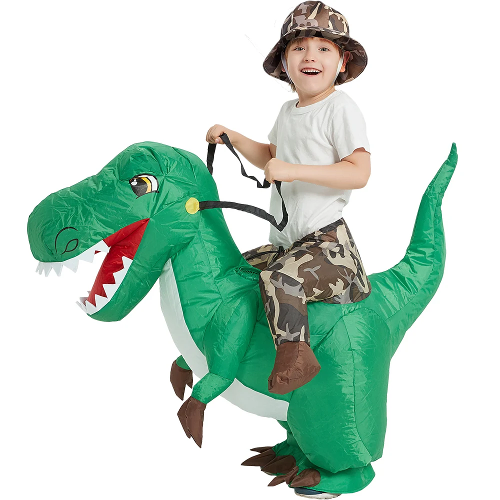 Kids Inflatable Costume Halloween Dinosaur Costumes T REX Fancy Dress Mascot Animal Cosplay Costume Blow Up For Anime Cartoon Kids Inflatable Costume Halloween Dinosaur Costumes T REX Fancy Dress Mascot Animal Cosplay Costume Blow Up For Anime Cartoon