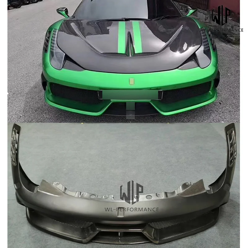 

458 Car Body Kit Frp Unpainted Front Lip Splitter Rear Lip Diffuser Rear Spoiler Wing for Ferrari 458 Sp Style Car Styling