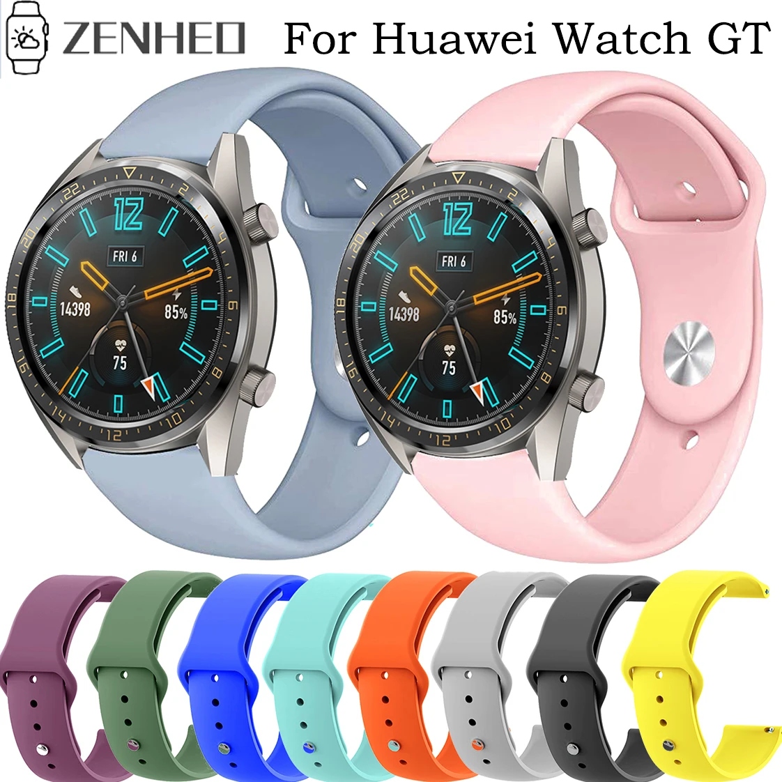 

22mm Silicone Watchband Quick Release Strap For Huawei Watch GT Smart Watch Band Wristband For Samsung Galaxy 46mm/Gear S3