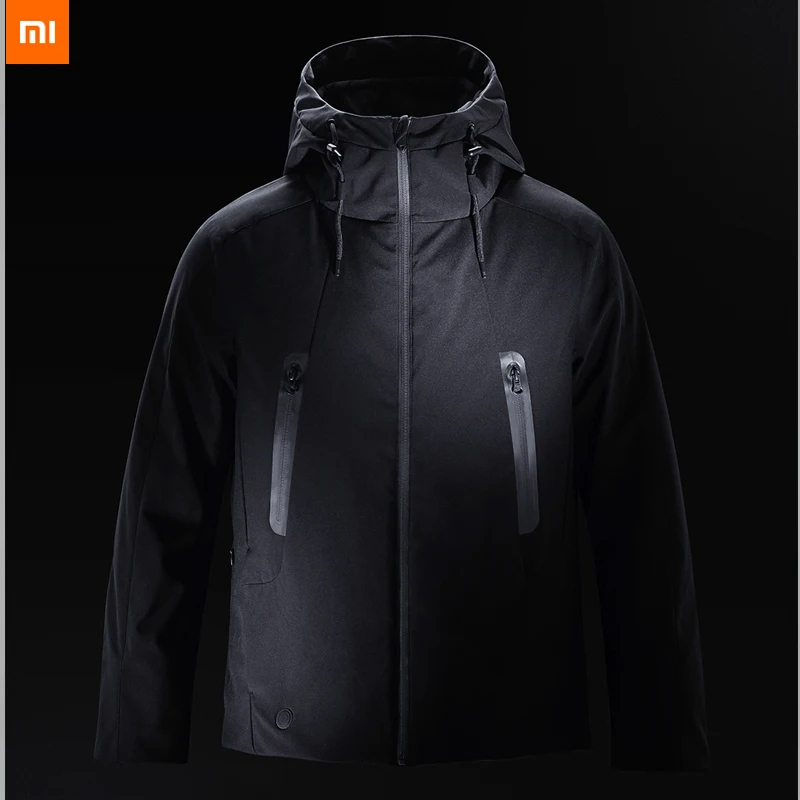 Xiaomi mijia 90fen пуховик с регулировкой температуры умный нагрев 90% гусиный пух полное тепло 4 уровня Водонепроницаемый