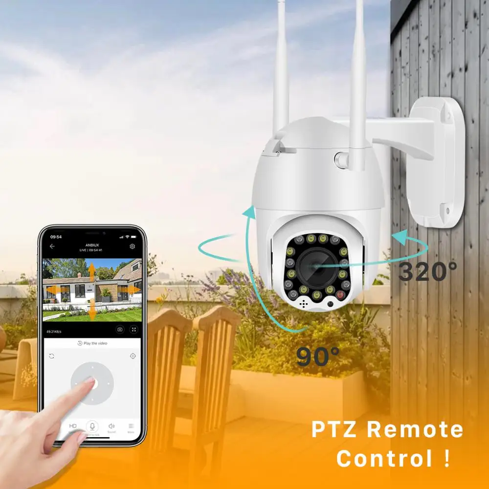 1080P наружная PTZ IP камера с автоматическим отслеживанием 2MP облачная Домашняя безопасность Wifi камера 4X цифровой зум скоростная купольная камера с сиреневым светильник