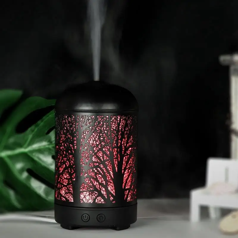 

Ultrasonic Essential Oil Diffuser, 100Ml Metal Cold Mist Humidifier, Essential Oil Aromatherapy Diffuser, 7 Colors Change Light