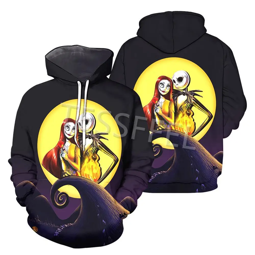 

Tessffel The Nightmare Before Christmas 3D Printed Halloween Hoodie Unisex Harajuku Sweatshirt Casual Pullover Sportswear No.6