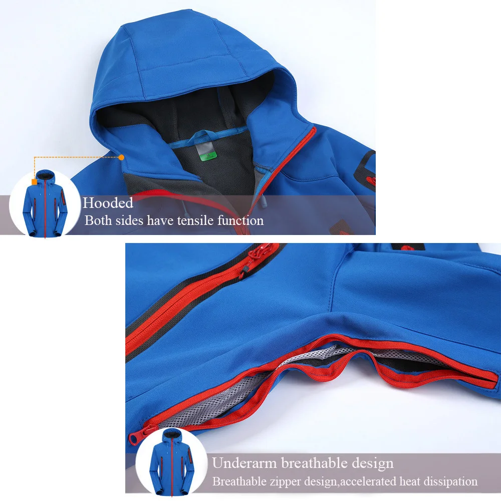 Mens Waterproof Hiking suits Softshell Fleece Jackets Pants Outdoor Trekking Camp Coat Set Pants Climb Skiing Trousers 1 and 2pc hiking jackets waterproof hiking jackets waterproof jacket waterproof coats softshell jackets polar fleece jacket softshell hoodie