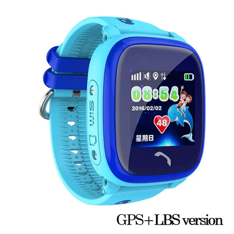 Blue GPS add LBS 696 DF25 Смарт-часы MTK626D gps Детские умные часы определение местоположения вызова устройство трекер дети Безопасный анти-потеря монитор pk Q50 Q90 - Цвет: Blue GPS add LBS