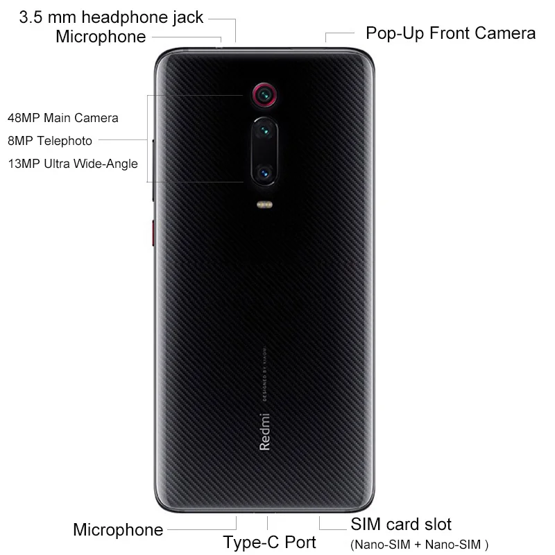  Global Rom Xiaomi Redmi K20 Pro 8GB 256GB Snapdragon 855 Octa Core 4000mAh Pop-up Front Camera 48MP