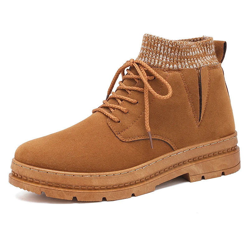 Зимние ботинки; мужские шерстяные носки; Ботинки martin; уличная мода; botas hombre; Мужская Осенняя Повседневная обувь; chaussure homme