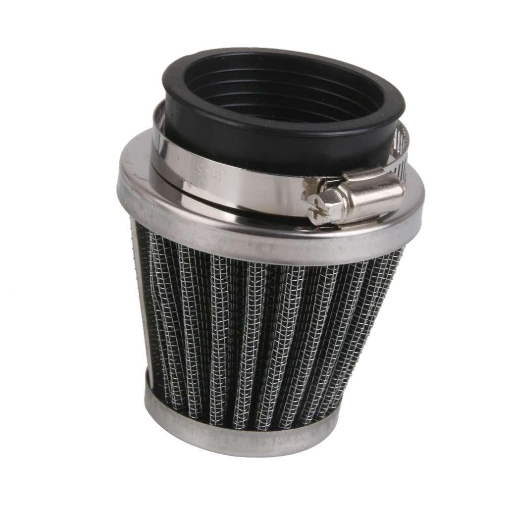 48mm High Flow Air Intake Cone Filter Cleaner Fuel Saver For Motorcycle